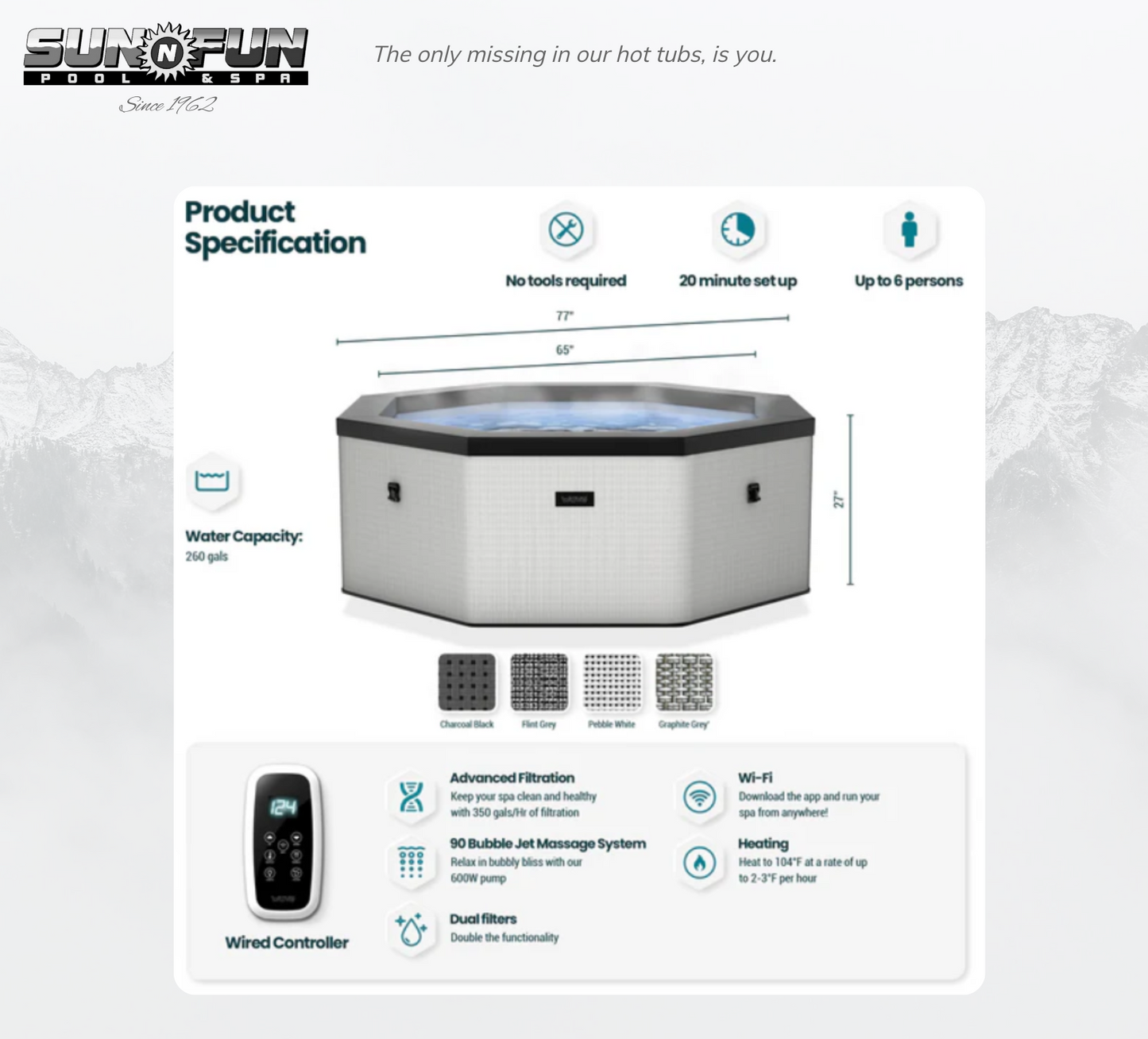 Wave Spas Como (6 Person Eco-Foam Hot Tub)