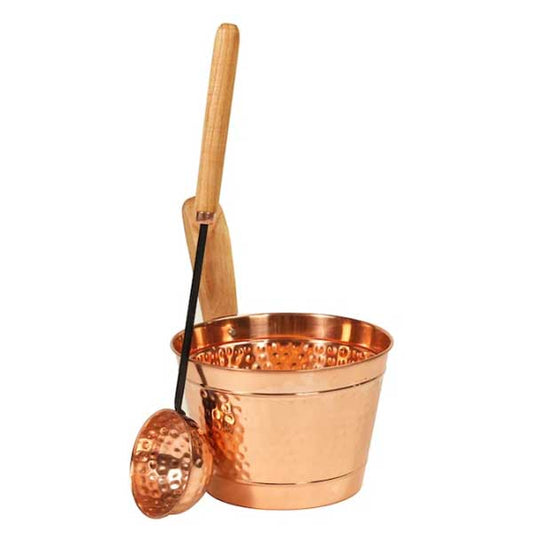 Sauna Bucket & Ladle Copper