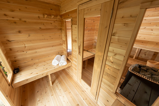 CT Georgian Cabin Sauna with Changeroom CTC88CE - Sun'n'Fun Pool & Spa