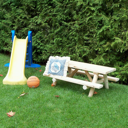 Kids Log Picnic Table