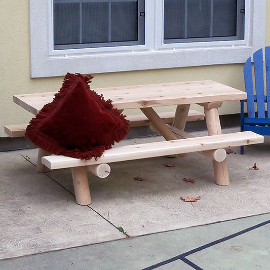 Kids Log Picnic Table