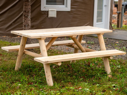 Log Picnic Table