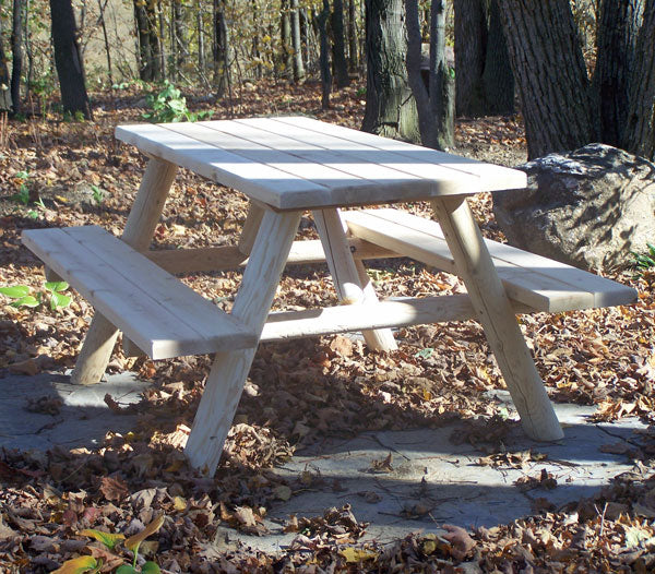 Log Picnic Table