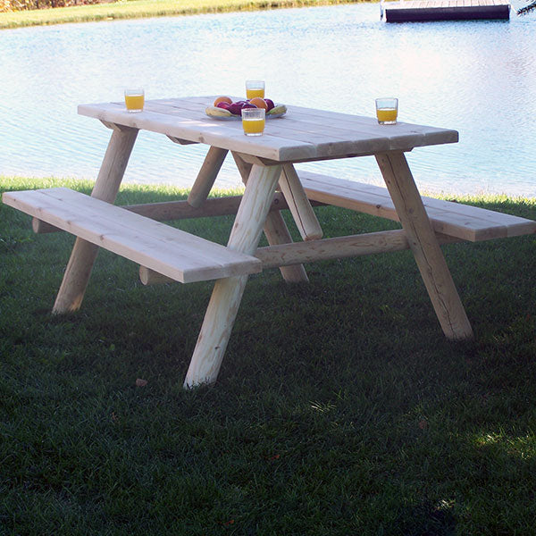 Log Picnic Table