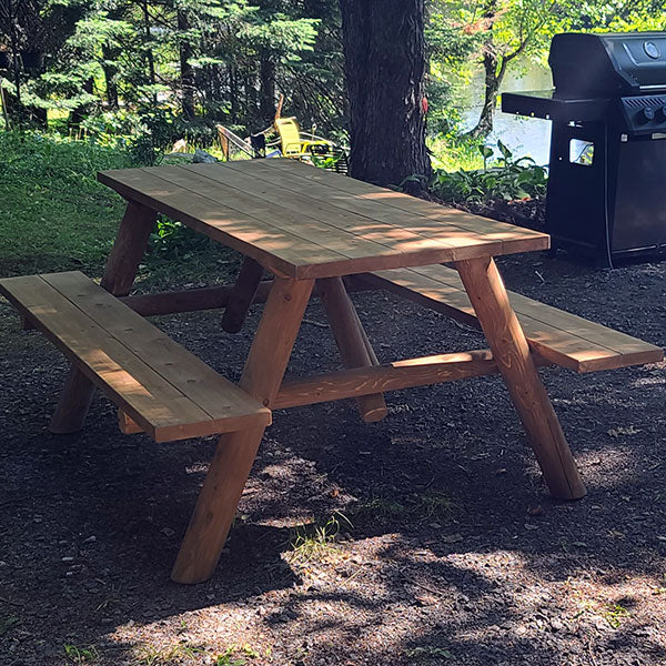 Log Picnic Table