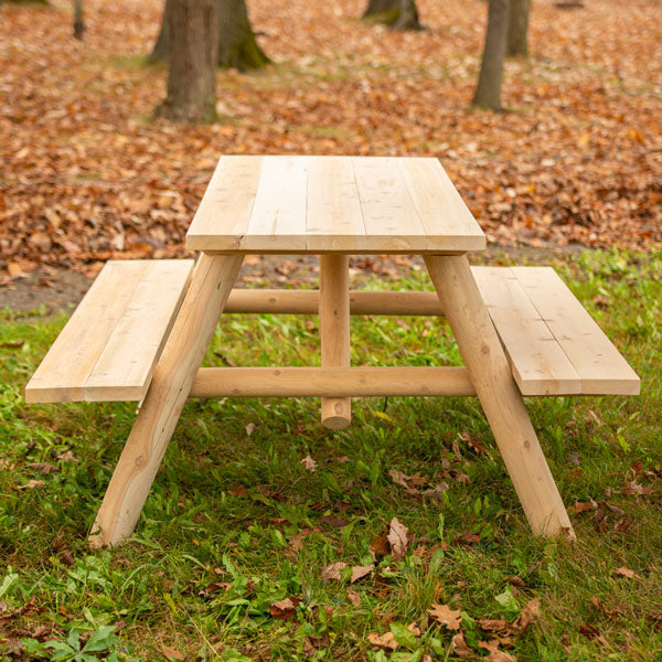 Log Picnic Table