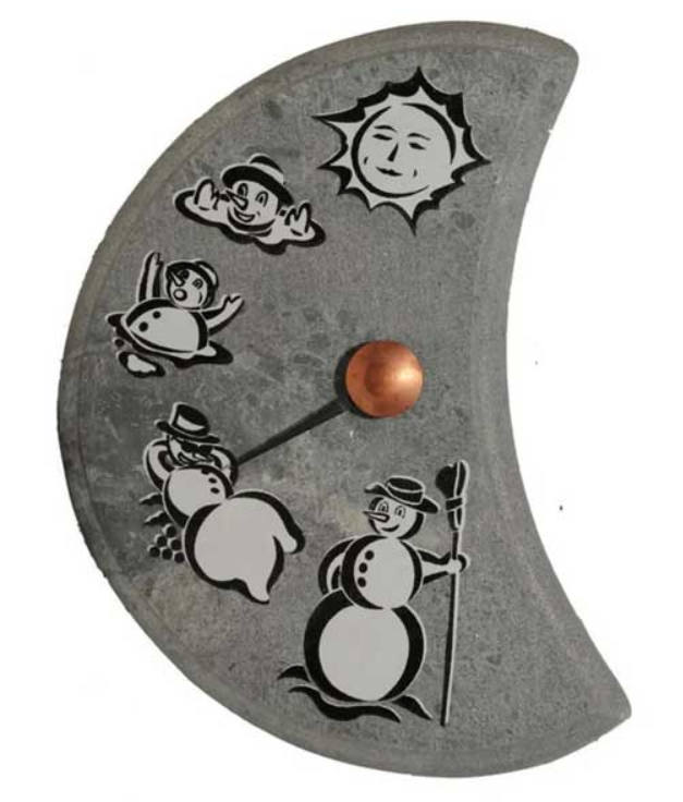 Snowman Soapstone Thermometer