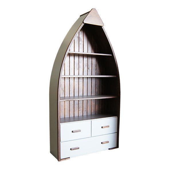 6ft Canoe Shelf with 3 Drawers