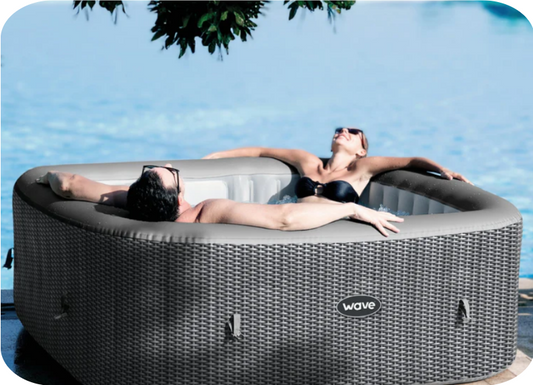 Wave Spas - ATLANTIC - 6 Person (GREY RATTAN)