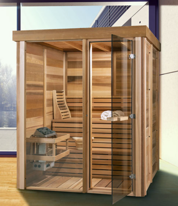 Pure Cube Sauna PU550/PU552 Indoor Clear or Knotty Red Cedar