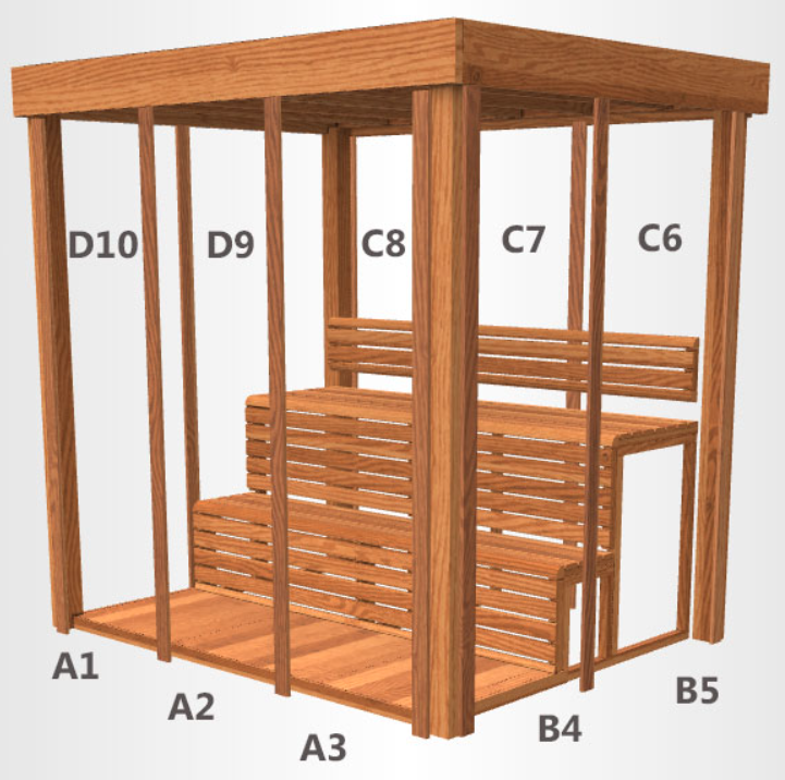 Pure Cube Sauna PU570/PU572 Indoor Clear or Knotty Red Cedar