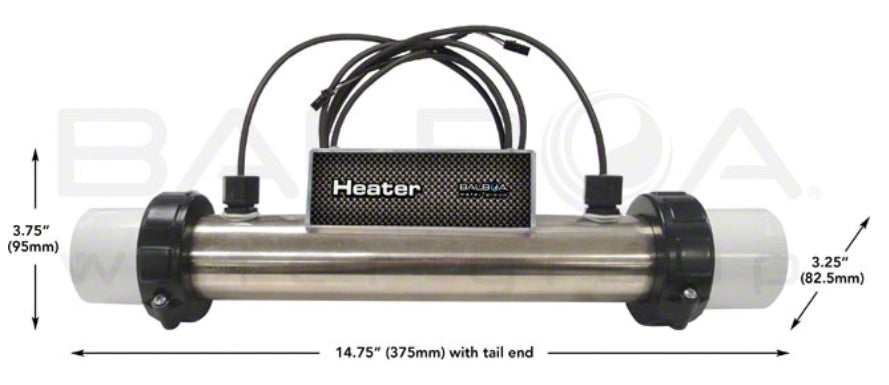 Balboa Heater FloThru VS100, 4.0kW, 230v (SpaBerry) - Sun'n'Fun Pool & Spa