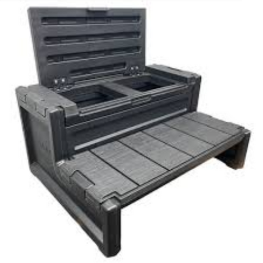 ProAqua Spa Step w/ Storage Black (2 Tier)